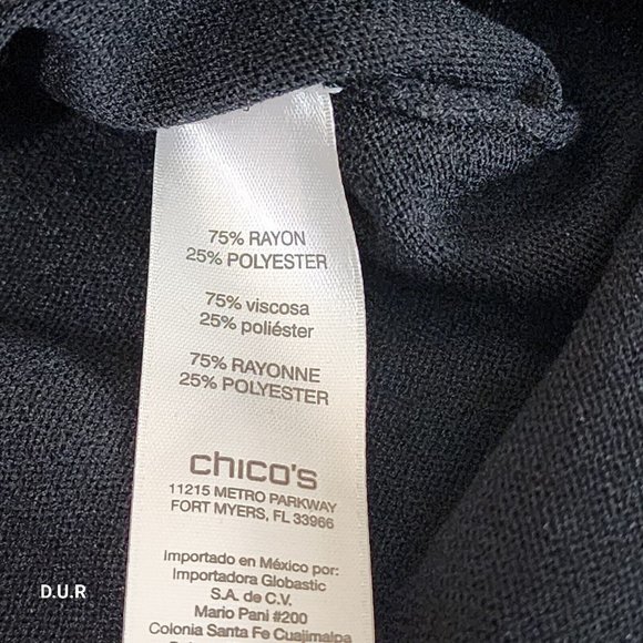 NWT CHICO'S Mandie Black Pullover Off The Shoulder Sweater Top Size 2 Reg $69 - Picture 4 of 9